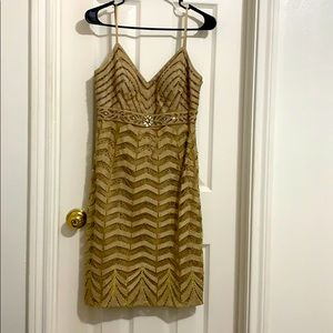 Gold Sequin mini dress